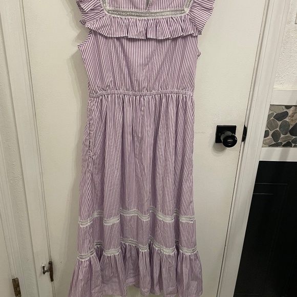 J. Crew Purple and white striped dress! - Picture 3 of 8